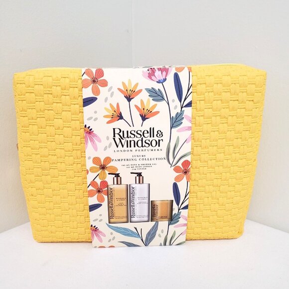 Russell & Windsor LONDON PERFUMERS LUXURY BATH SET Mandarin Lemon Candle Lotion - Picture 3 of 14